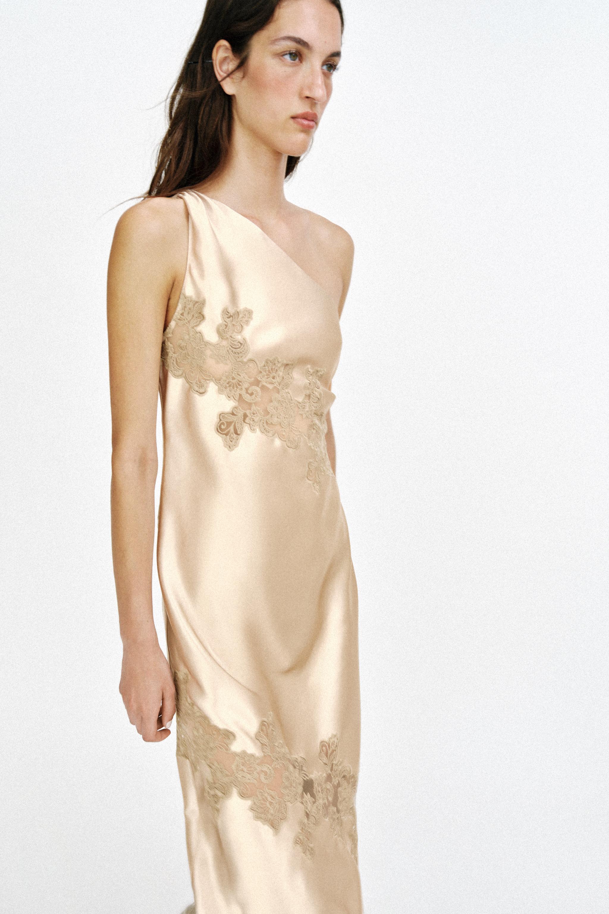 ASYMMETRIC LINGERIE STYLE DRESS